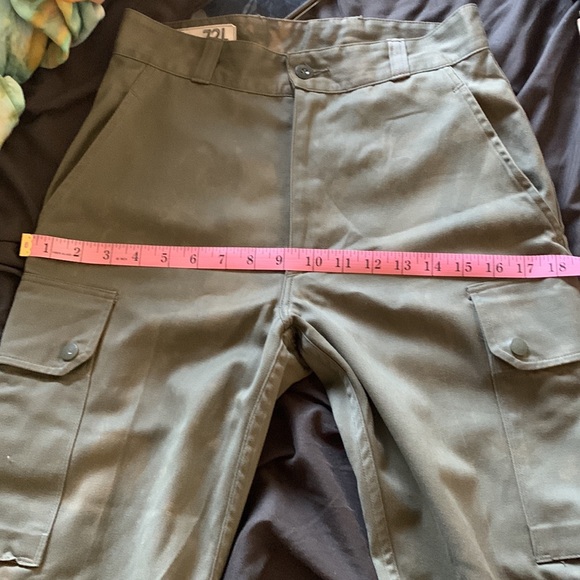 vintage army cropped jogger fatigue cargo pants bleach distressing - Picture 15 of 15